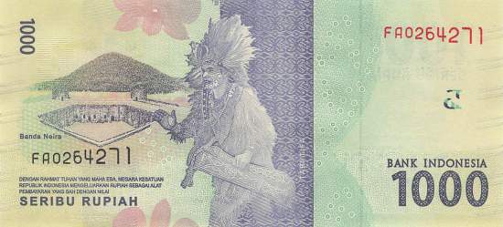 Indonesien 1000 Rupiah 2018 p154c-1